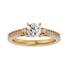 Lab Grown Round Diamond Solitaire Ring In Yellow Gold