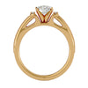 Lab Grown Round Diamond Solitaire Ring In Yellow Gold