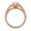 Lab Grown Round Diamond Solitaire Ring In Rose Gold