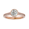 Lab Grown Round Diamond Solitaire Ring In Rose Gold