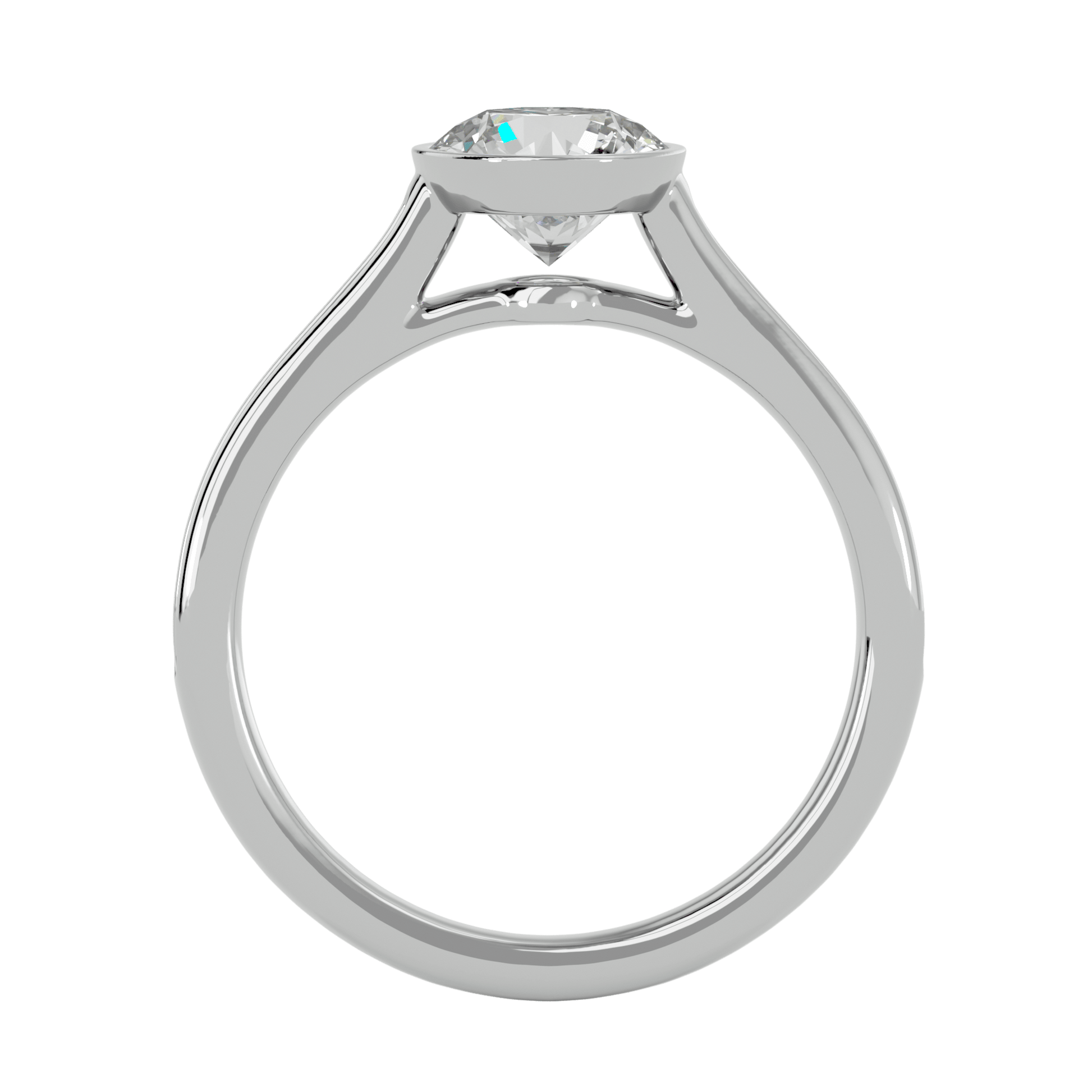 Lab Grown Diamond In White Gold Solitaire Ring