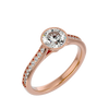 Lab Grown Round Diamond Solitaire Ring In Rose Gold