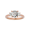 Stunning Lab Grown Round Cut Diamond Three Stone Ring