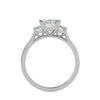 Lab Grown Round Cut Diamond In White Gold Three Stone Ring