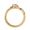 Lab Grown Round Cut Diamond Halo Ring In Yellow Gold