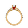 Lab Grown Round Diamond Solitaire Ring In Yellow Gold