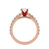 Lab Grown Round Diamond Solitaire Ring In Rose Gold