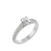 Lab Grown Diamond In White Gold Solitaire Ring