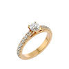 Lab Grown Round Diamond Solitaire Ring In Yellow Gold