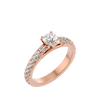 Lab Grown Round Diamond Solitaire Ring In Rose Gold