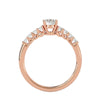 Lab Grown Round Diamond Solitaire Ring In Rose Gold