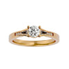 Lab Grown Round Diamond Solitaire Ring In Yellow Gold