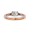 Lab Grown Round Diamond Solitaire Ring In Rose Gold