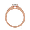 Lab Grown Round Diamond Solitaire Ring In Rose Gold