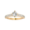 Lab Grown Round Diamond Solitaire Ring In Yellow Gold