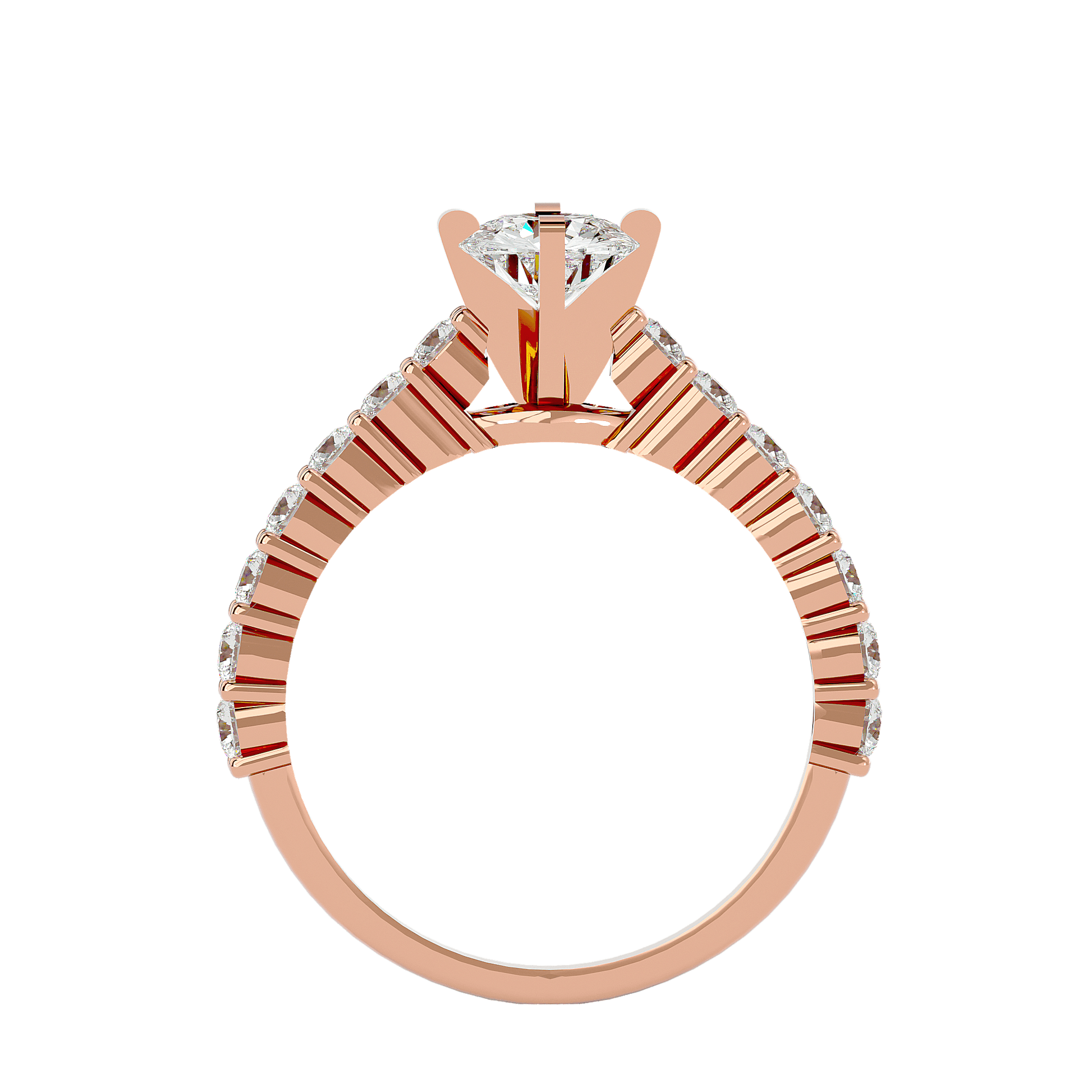 Lab Grown Round Diamond Solitaire Ring In Rose Gold