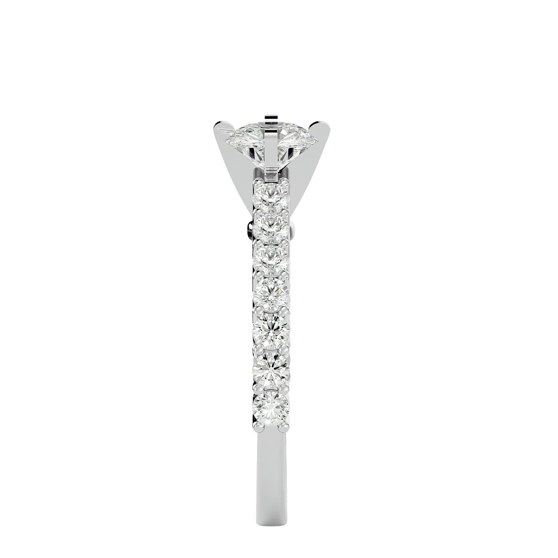 Lab Grown Diamond In White Gold Solitaire Ring