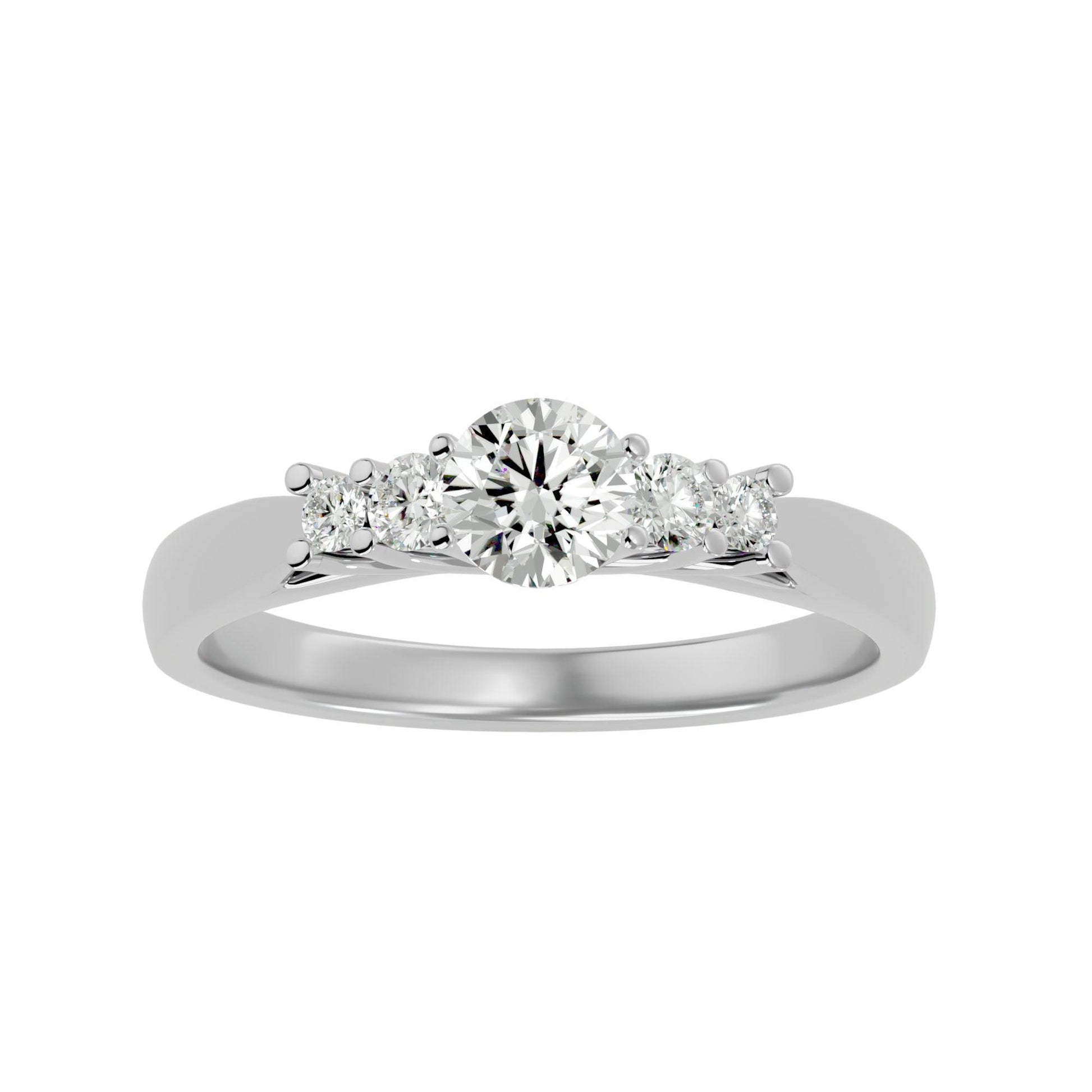 Lab Grown Diamond In White Gold Solitaire Ring