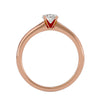 Lab Grown Round Diamond Solitaire Ring In Rose Gold