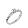 Lab Grown Round Diamond In White Gold Solitaire Ring