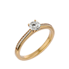 Lab Grown Round Diamond Solitaire Ring In Yellow Gold