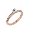 Lab Grown Round Diamond Solitaire Ring In Rose Gold