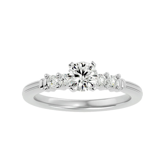 Lab Grown Diamond In White Gold Solitaire Ring