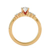 Lab Grown Round Diamond Solitaire Ring In Yellow Gold