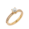 Lab Grown Round Diamond Solitaire Ring In Yellow Gold