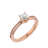 Lab Grown Round Diamond Solitaire Ring In Rose Gold