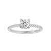 Lab Grown Round Cut Diamond In White Gold Solitaire Ring