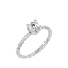 Lab Grown Round Cut Diamond In White Gold Solitaire Ring