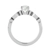 Lab Grown Round Cut Diamond Halo Ring In Platinum