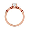 Lab Grown Round Cut Diamond Halo Ring In Rose Gold