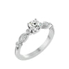 Lab Grown Round Cut Diamond Halo Ring In Platinum