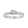 Lab Grown Round Cut Diamond In White Gold Solitaire Ring