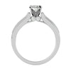 Lab Grown Round Cut Diamond In White Gold Solitaire Ring