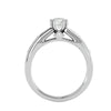 Lab Grown Round Cut Diamond In White Gold Solitaire Ring