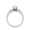 Lab Grown Round Cut Diamond In White Gold Solitaire Ring