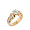 Lab Grown Round Cut Diamond Solitaire Ring In Yellow Gold