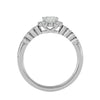 Lab Grown Emerald Cut Diamond Halo Ring In Platinum