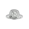 Lab Grown Cushion Cut Diamond Halo Ring In Platinum