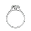 Alluring Lab Grown Heart Cut Diamond Halo Ring In Platinum