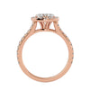 Alluring Lab Grown Heart Cut Diamond Halo Ring In Rose Gold