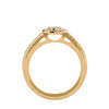 Adorned Lab Grown Marquise Cut Diamond Halo Ring In Yellow Gold