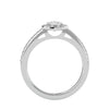 Adorned Lab Grown Pear Cut Diamond Halo Ring In Platinum