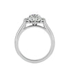 Lab Grown Round Cut Diamond Halo Ring In Platinum