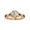 Lab Grown Round Diamond Halo Ring In Yellow Gold