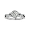 Lab Grown Round Diamond Halo Wedding Band In Platinum