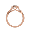 Lab Grown Round Diamond Halo Ring In Rose Gold